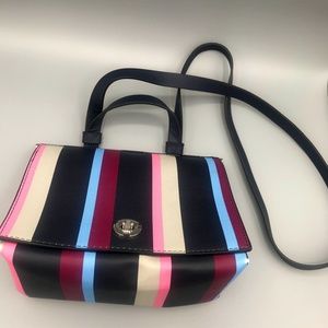 Zara Multicolor Striped Crossbody Bag